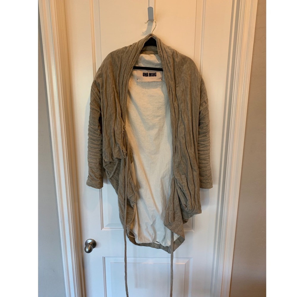 Uma Wang asymmetrical beige coat